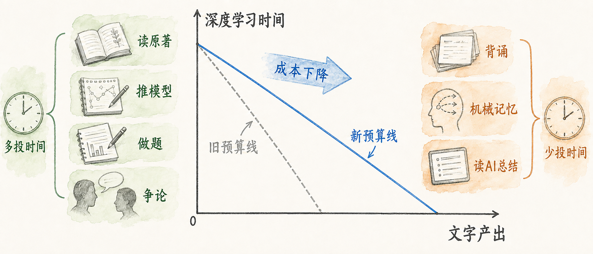 预算线外移：省下的时间往哪投的信息图