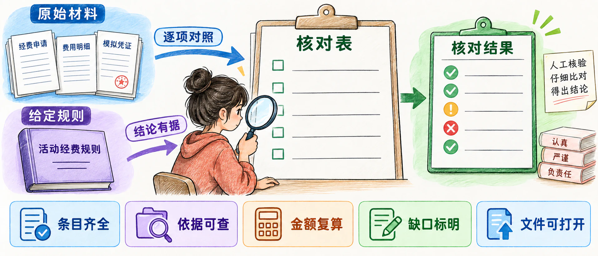 用原始材料检查结果的信息图